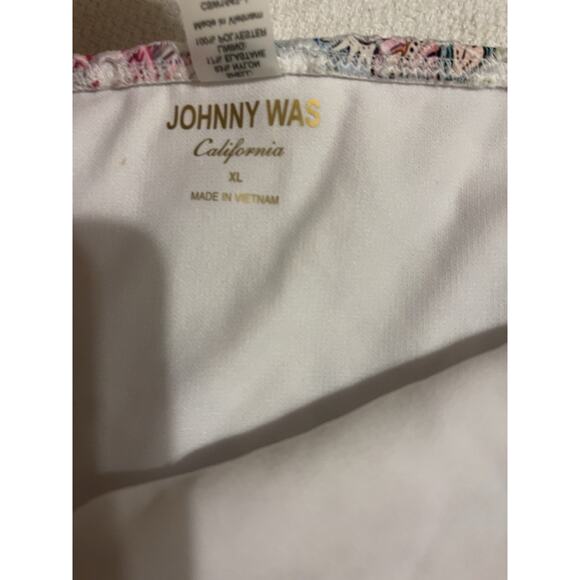 Johnny Was bikini bottom white floral Neon Jungle Eyelet Ties NWT $120 XXL - Picture 6 of 6